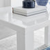 Pivero White High Gloss Dining Table and 4 White Milan Chairs Set