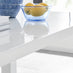 Pivero 4 White Dining Table and 4 Cappuccino Milan Black Leg Chairs