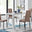 Pivero 4 White Dining Table and 4 Cappuccino Milan Black Leg Chairs