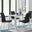 Pivero White High Gloss Dining Table And 4 Black Isco Chairs Set