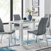 Pivero White High Gloss Dining Table And 4 Elephant Grey Isco Chairs Set