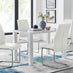 Pivero White High Gloss Dining Table And 4 White Lorenzo Chairs Set