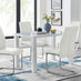 Pivero White High Gloss Dining Table And 4 White Lorenzo Chairs Set