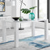 Pivero Rectangular White High Gloss 6 Seater Dining Table
