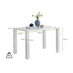 Pivero White High Gloss Dining Table and 4 White Milan Chairs Set