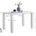 Pivero White High Gloss Dining Table And 4 Elephant Grey Isco Chairs Set