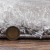 Plush Classic Deep-pile Rug in Grey - 160x220cm