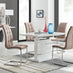 Renato 120cm High Gloss Extending Dining Table and 4 Cappuccino Murano Chairs