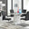 Renato 120cm High Gloss Extending Dining Table and 4 Black Lorenzo Chairs