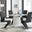 Renato 120cm High Gloss Extending Dining Table and 4 Black Willow Chairs