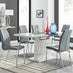 Renato 120cm High Gloss Extending Dining Table and 6 Grey Isco Chairs