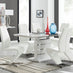 Renato 120cm High Gloss Extending Dining Table and 6 White Willow Chairs
