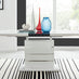 Renato 120cm High Gloss Extending Dining Table and 6 Black Willow Chairs