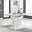 Renato Rectangular Grey and White High Gloss Extending 4-6 Seater Dining Table