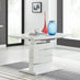 Renato 120cm High Gloss Extending Dining Table and 6 Grey Isco Chairs