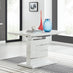 Renato 120cm High Gloss Extending Dining Table and 4 Black Milan Chairs