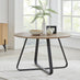 Santorini Round Brown Wood 6 Seater Dining Table
