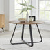 Santorini Round Brown Wood 6 Seater Dining Table