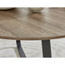 Santorini Round Wood Effect Dining Table 4 Grey Mirelle Chairs