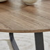 Santorini Brown Round Dining Table And 4 Mustard Pesaro Black Leg Chairs