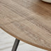 Santorini Brown Round Dining Table And 6 Black Corona Black Leg Chairs