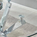 Selina Chrome Round Square Leg Glass Dining Table And 4 Elephant Grey Corona Silver Chairs Set