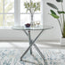 Selina Round Dining Table and 4 Black Murano Chairs