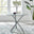 Selina Round Glass and Silver Metal 4 Seater Dining Table