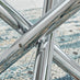 Selina Round Glass And Chrome Metal Dining Table And 4 Black Lorenzo Chairs Set