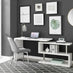 Siena White High Gloss Rotating Desk
