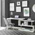 Siena White High Gloss Rotating Desk