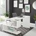 Siena White High Gloss Rotating Desk
