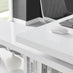 Siena White High Gloss Rotating Desk