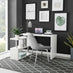 Siena White High Gloss Rotating Desk