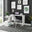 Siena White High Gloss Rotating Desk