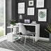 Siena White High Gloss Rotating Desk