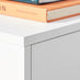 Taylor 2 Drawer White Bedside Table Gold Handles