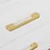 Taylor 2 Drawer White Bedside Table Gold Handles