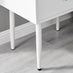 Taylor 2 Drawer White Bedside Table Silver Handles