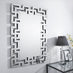 Venetian Silver Patterned Rectangular Wall Mirror
