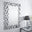 Venetian Silver Patterned Rectangular Wall Mirror