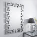 Venetian Silver Patterned Rectangular Wall Mirror