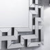 Venetian Silver Patterned Rectangular Wall Mirror