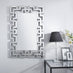 Venetian Silver Patterned Rectangular Wall Mirror