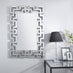 Venetian Silver Patterned Rectangular Wall Mirror
