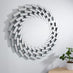 Venetian Silver Large Round Wall Mirror