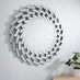 Venetian Silver Large Round Wall Mirror