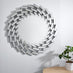 Venetian Silver Large Round Wall Mirror