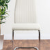 Leonardo Glass And Chrome Metal Dining Table And 6 White Lorenzo Chairs
