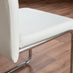 Enna White Glass Extending Dining Table and 6 White Lorenzo Chairs
